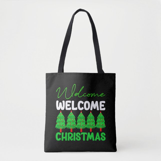 Welcome Christmas Tree Holiday Design-85600 Tote Bag (Front)