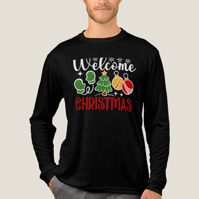 Welcome Christmas Tri-Blend Shirt (Front)
