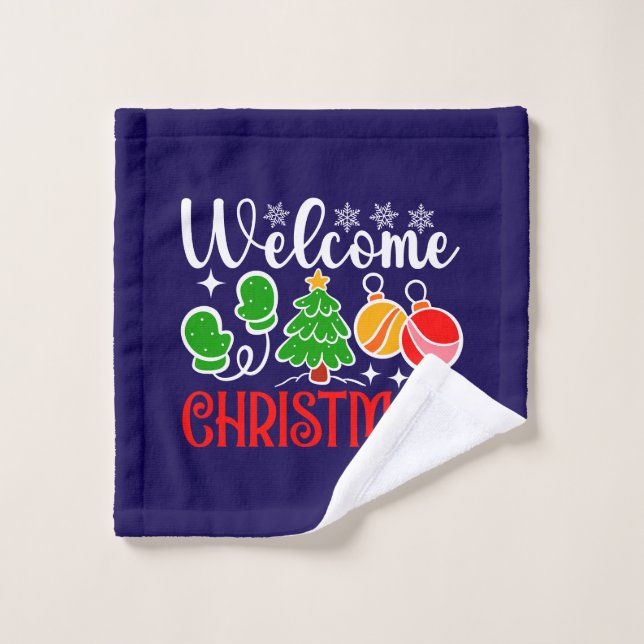 Welcome Christmas Wash Cloth (Wash Cloth)