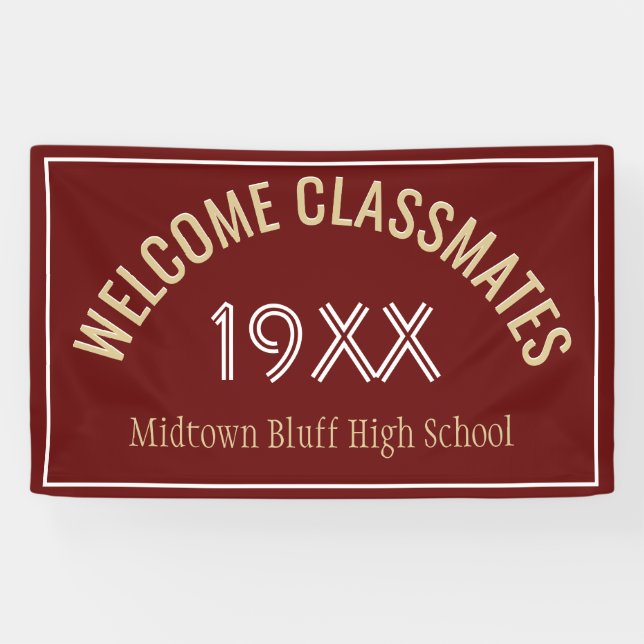 Welcome Classmates Class reunion banner (Horizontal)