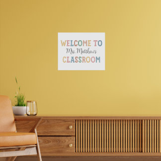 Welcome Classroom Teacher Sign