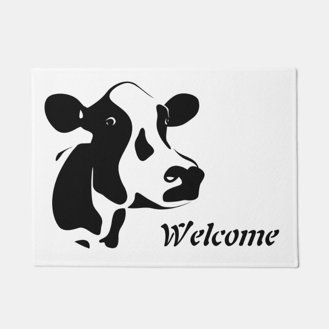 Welcome Cow Door Mat (Front)