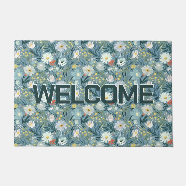 Welcome Daisy Meadow Doormat (Front)