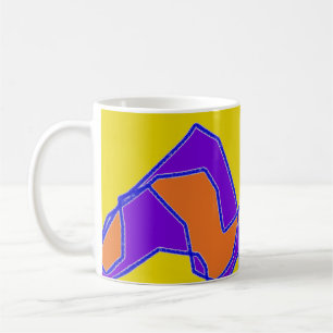 WELCOME DESIGNED FOR YOU PURPLE AND MUSTARD COFFEE MUG