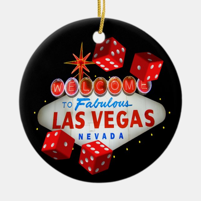 Welcome Dice Las Vegas Ornament (Front)