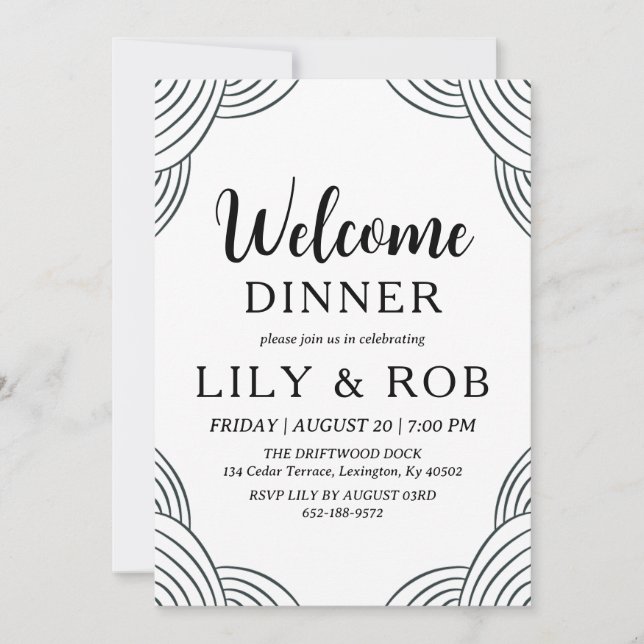 welcome dinner invitation (Front)
