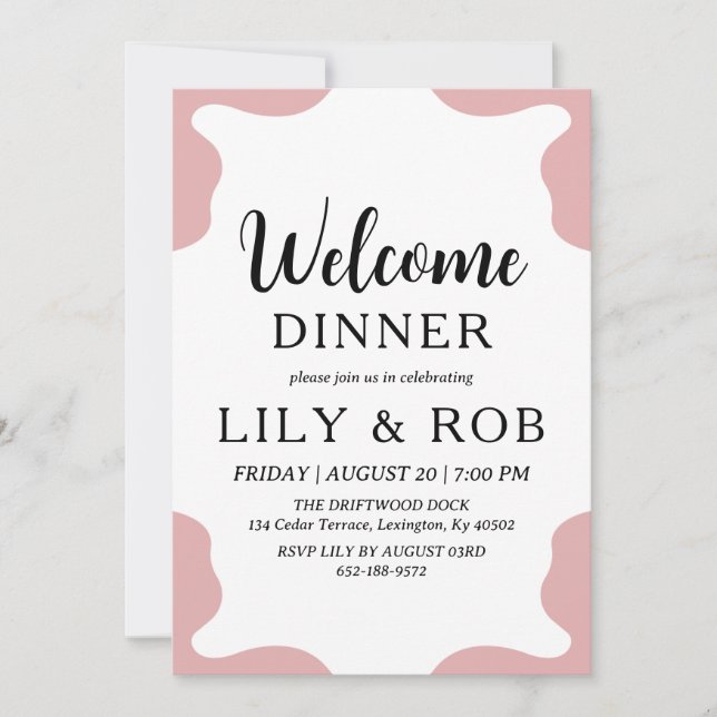 welcome dinner invitation (Front)
