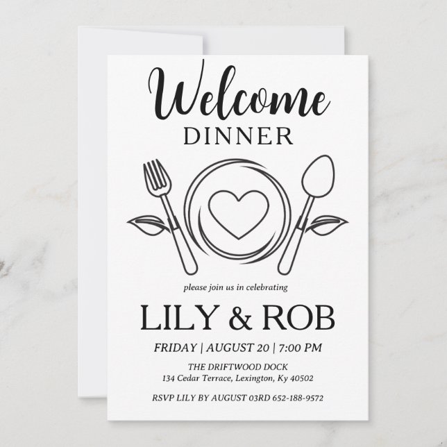 welcome dinner invitation (Front)