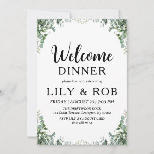 welcome dinner invitation