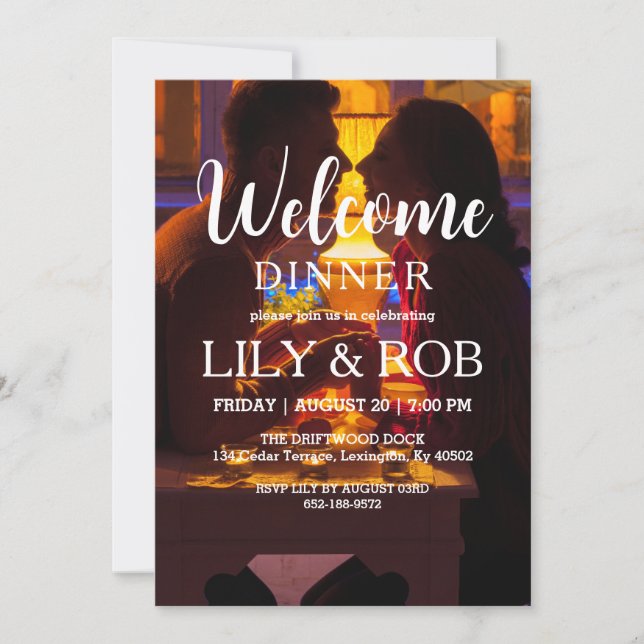 welcome dinner invitation (Front)
