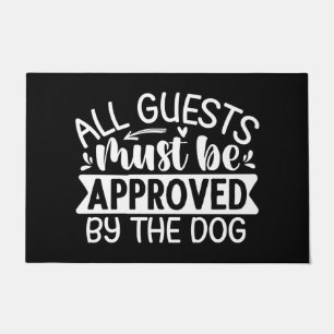 Welcome Door Mat All Guests Must Be Black White