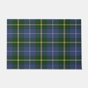 welcome door mat  blue Nova Scotia Tartan plaid