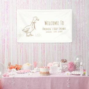 Welcome Elegant Boho Silly Goose Baby Shower Banner