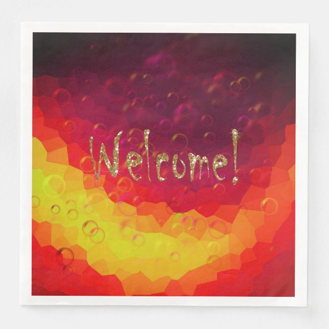 Welcome!, elegant napkin (Front)