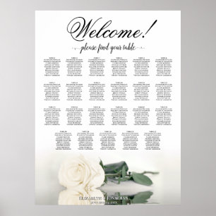 Welcome! Elegant White Rose 23 Table Seating Chart