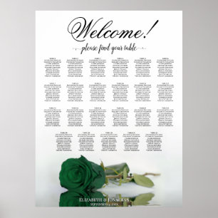 Welcome! Emerald Green Rose 23 Table Seating Chart