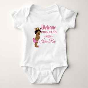 Welcome Ethnic Princess PINK Royal Arrival Baby Bodysuit