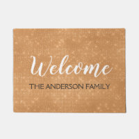 Welcome Fall Autumn Orange Family Name