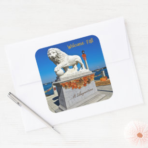 Welcome Fall Coastal St Augustine Florida Square Sticker