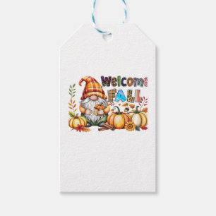 Welcome Fall Gnomes Classic T-Shirt.png Gift Tags