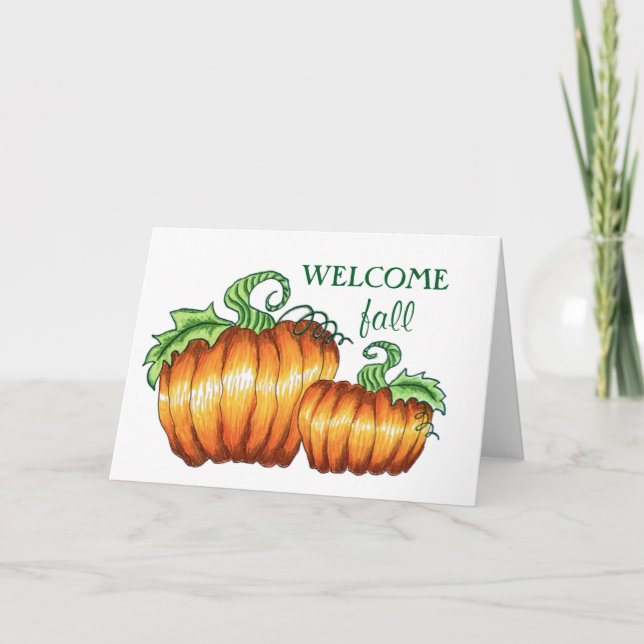 Welcome Fall greeting card (Front)