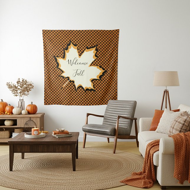 Welcome fall leaf tapestry (Creator Uploaded)