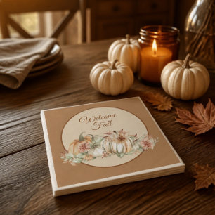 Welcome Fall Pretty Paper Napkins