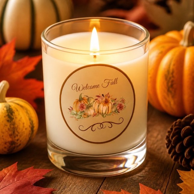 Welcome Fall Round Sticker (Creator Uploaded)