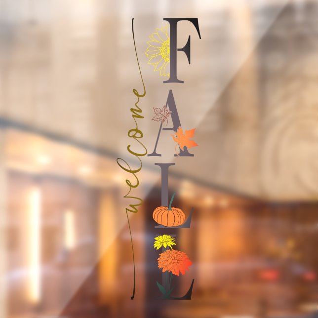 Welcome Fall Season Leaves Pumpkin Flower Business (Sheet 2)