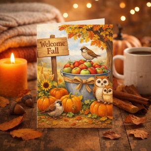 Welcome Fall Thinking of You Holiday Card