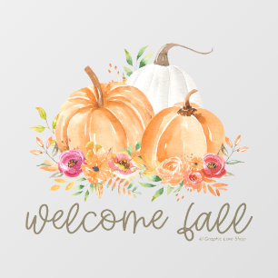 Welcome Fall Watercolor Pumpkins © GraphicLoveSho
