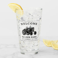 Welcome Family Name Farm Tractor White Tinted