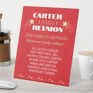 Welcome! Family Reunion New Members Pedestal Sign