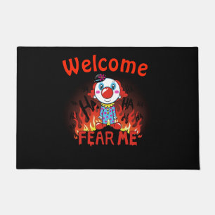 Welcome Fear Me Clown Doormat