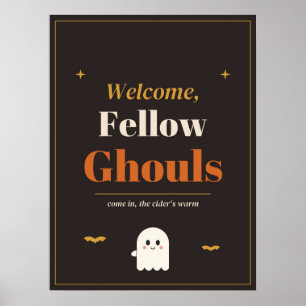 Welcome, Fellow Ghouls Cosy Halloween Wall Art