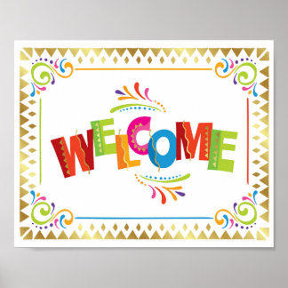WELCOME Fiesta Party Sign Print