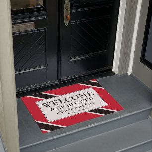 WELCOME Flag of TRINIDAD Doormat