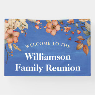 Welcome Floral Elegant Family Reunion Banner