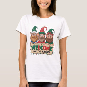 Welcome For The Holliday Gnome Funny T-Shirt