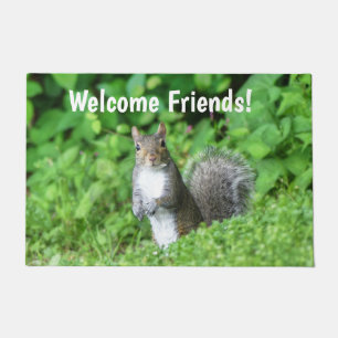 Welcome Friends Squirrel Doormat