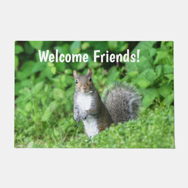 Welcome Friends Squirrel Doormat (Front)