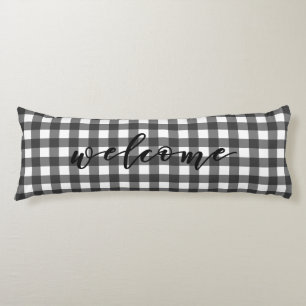 WELCOME GINGHAM BODY CUSHION
