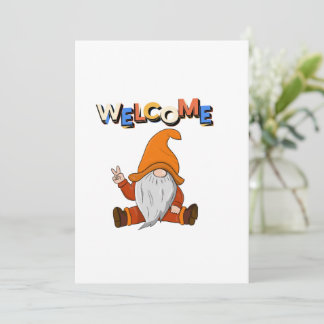 Welcome Gnome Peace on a  Invitation