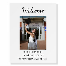 Welcome Graduation Sign – Modern Calligraphy Foam 