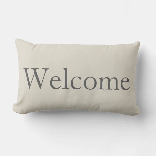 Welcome Guest Bedroom Lumbar Pillow Decor (Front)