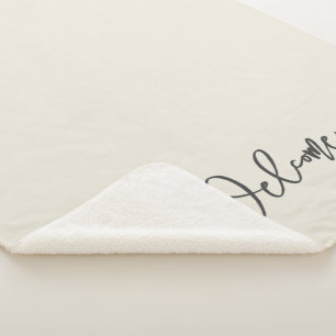 Welcome Guest Eggshell Ivory Sherpa Blanket