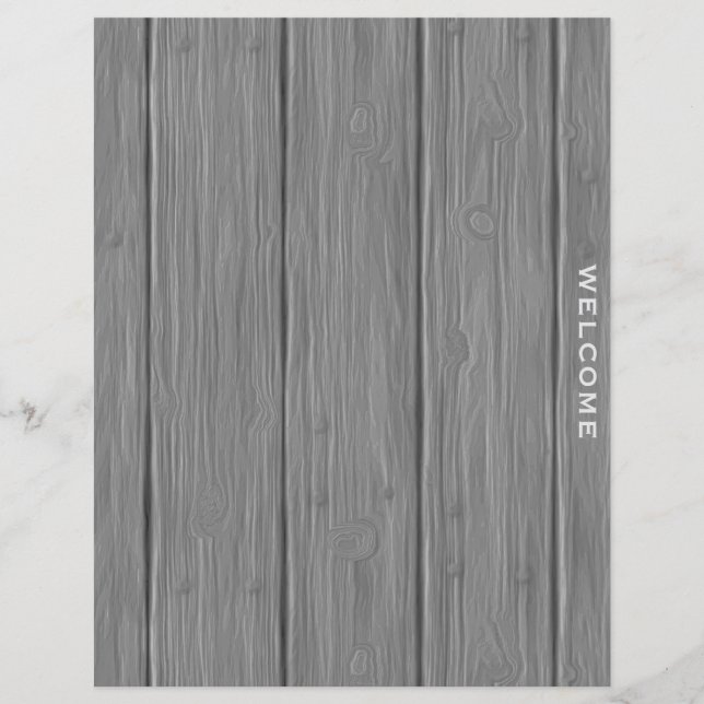 Welcome | Guest Information Divider | Wooden Plank (Front)