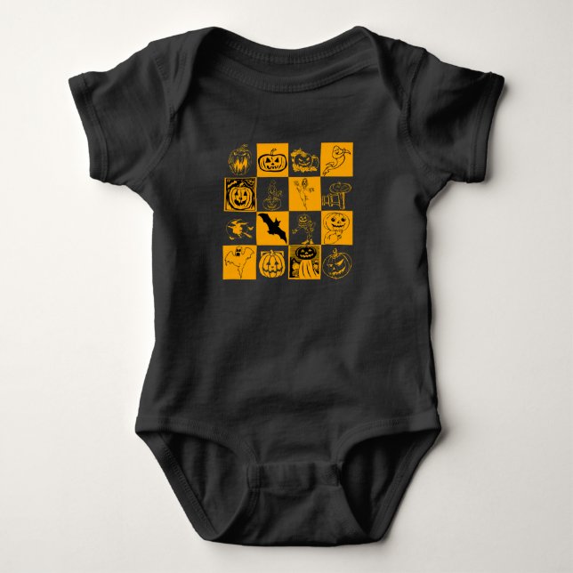 Welcome Halloween Baby Bodysuit (Front)