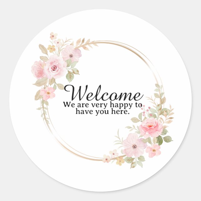 Welcome Handmade Sticker (Front)
