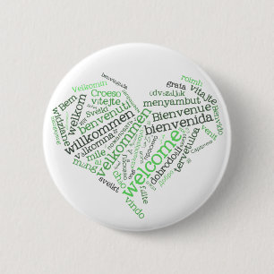 Welcome Heart (many languages) Button
